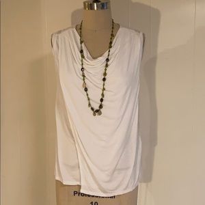 Banana Republic white cowl neck knit top